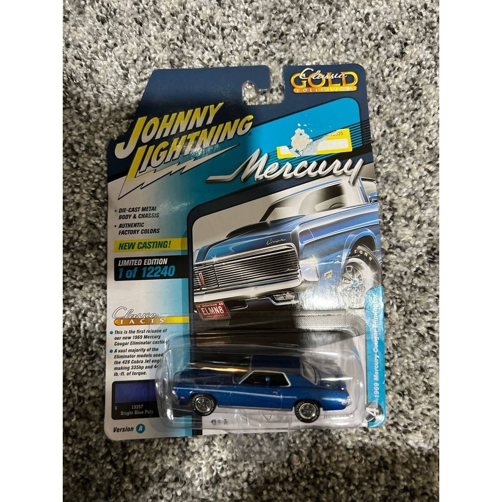 JOHNNY LIGHTNING JLSP246A‎ 1:64 1969 MERCURY COUGAR ELIMINATOR BRIGHT BLUE